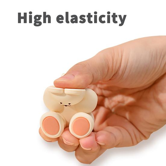 Bear Door Handle Stopper Wall Protector Adhesive-Free Silicone Door Lever Stop Wall Bumper Noise Reduction Home Office Door Anti-collision Pad