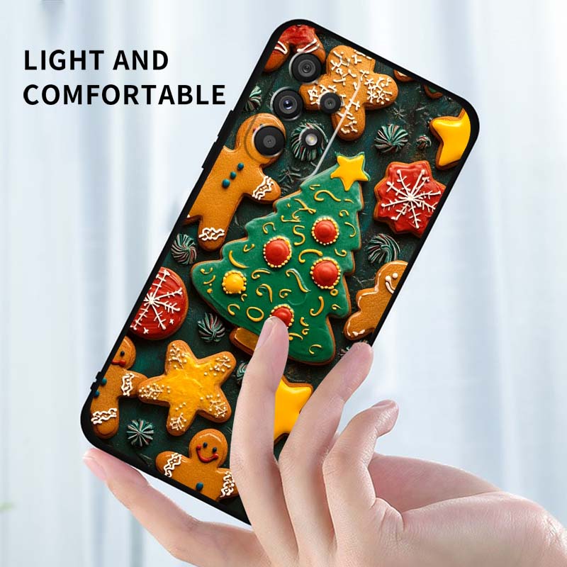 Christmas Gift Box Design Phone Case For Samsung A41 A35 A34 A33 A32 A25 A24 A23 A21s A06 A05 A04 A03 Note 10 20 Ultra 5G Black