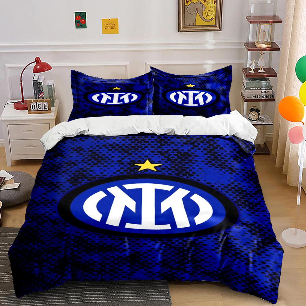 Set Biancheria da Letto Logo Inter Milan Set Biancheria da Letto (1 copripiumino, 2 federe, piumino non incluso)