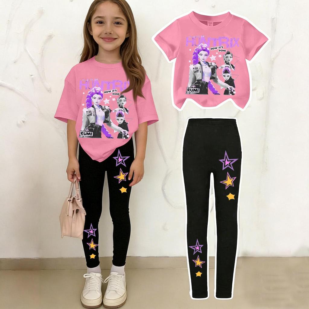 Children's Casual Short-sleeved Printed Short-sleeved Shirt And Pants Two-piece Set