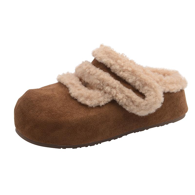 Winter Warm Women Casual Slippers 2026 New Fashion Soft Sole Anti-slippery Versatile Princess Keep Warm Home Shoes Slippers