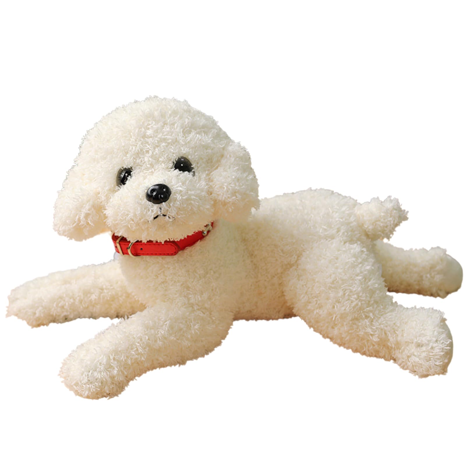 

COZENTA Plush Toy Dog Poodle, Realistic and Lifelike (38cm, White)