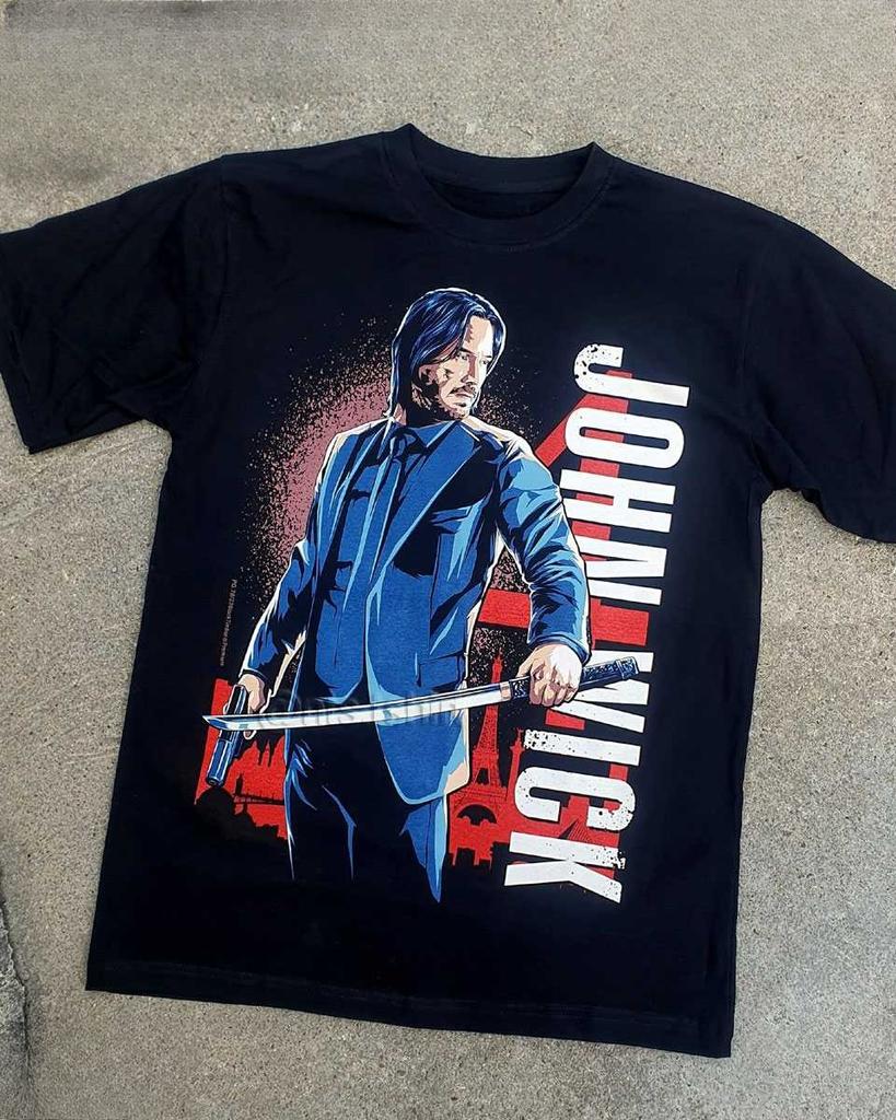 John Wick Chapter 4 Keanu Reeves Vintage Movie Graphic Tshirt Cotton Unisex Unisex Streetwear Tee