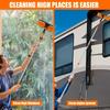 Long Duster Window Cleaning Squeegee 2 In 1 Washing Window Washing Kit  For Indoor Outdoor Mirror