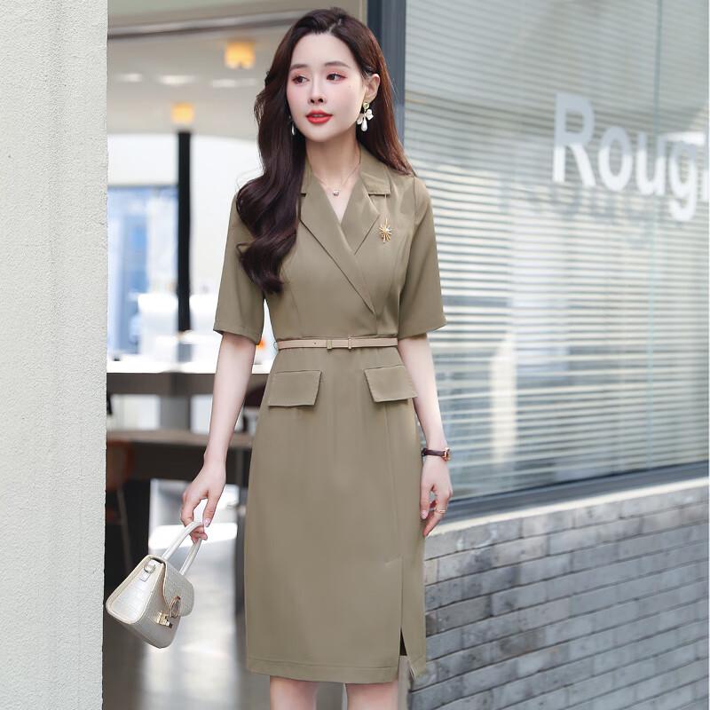 Women s Mid-Length Professional Slit Dress L