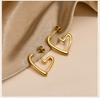 Chic Heart Earring, Stainless Steel Hoop Earring for Women Girls Hypoallergenic Jewelry