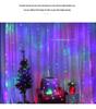 3x3m LED Curtain Colored Fairy Lights - Starry Waterfall Effect for Christmas
