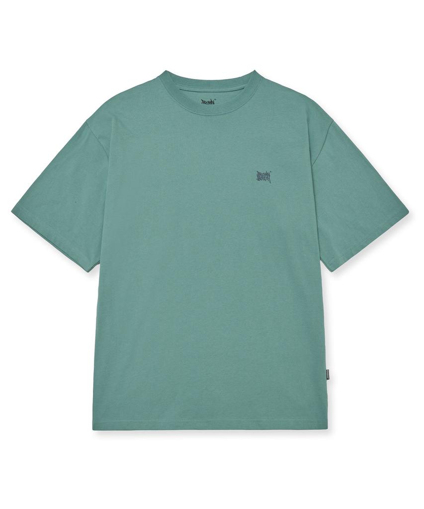 BROWNBREATH Leopard Tag Tee - Blue Green