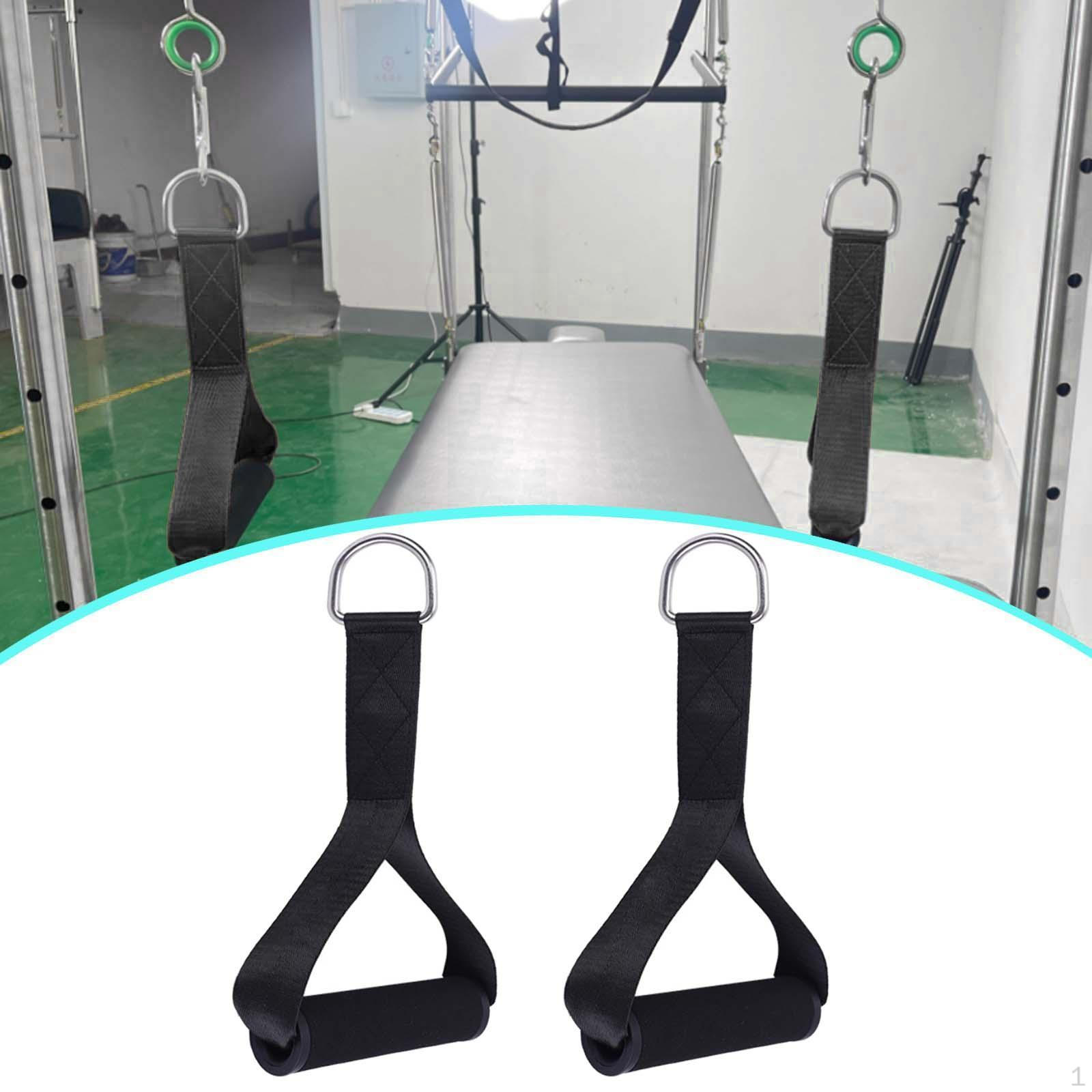 

2 Pieces Cable Machine Handles Gym Grip Attachments Ergonomic Handle Foam Padded Exercise black