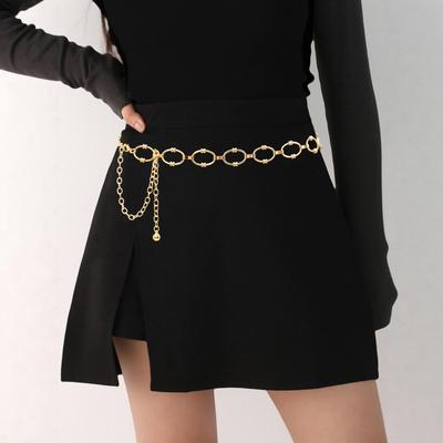 Metall-Hüftkette: Geometrisches Kreisdesign für Damen - Accessoire im europäischen und amerikanischen Stil