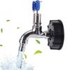 IBC Tote Tank Adapter Faucet Garden Irrigation 1/2" Male Alloy Washing Machine Faucet Set with Lock Core On/Off Valve