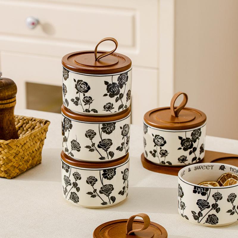 Tea storage Ceramic storage tank household sealed high appearance level coffee can food storage