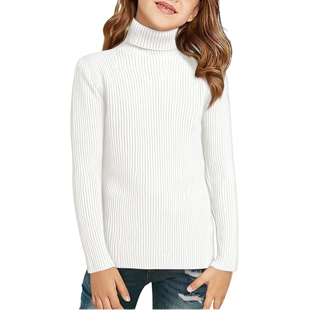 Children's Fashionable Casual Fleece Turtleneck Long-sleeved Top