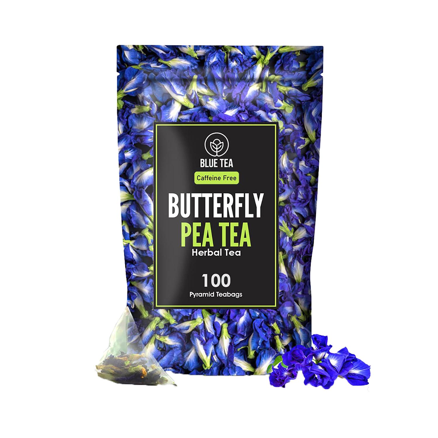 

BLUE TEA Травяной чай Butterfly Pea Flower 100 чайных пакетиков Чай Детокс Без кофеина