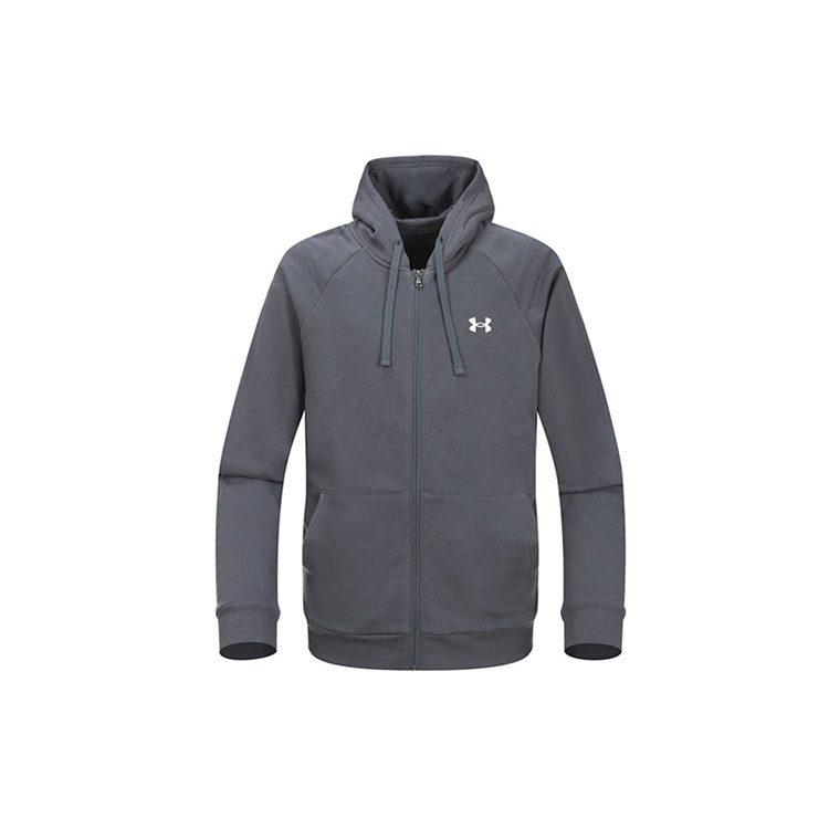 Under Armour Rival Jackets Men's Gray Hooded Moderate Other 1357106-012