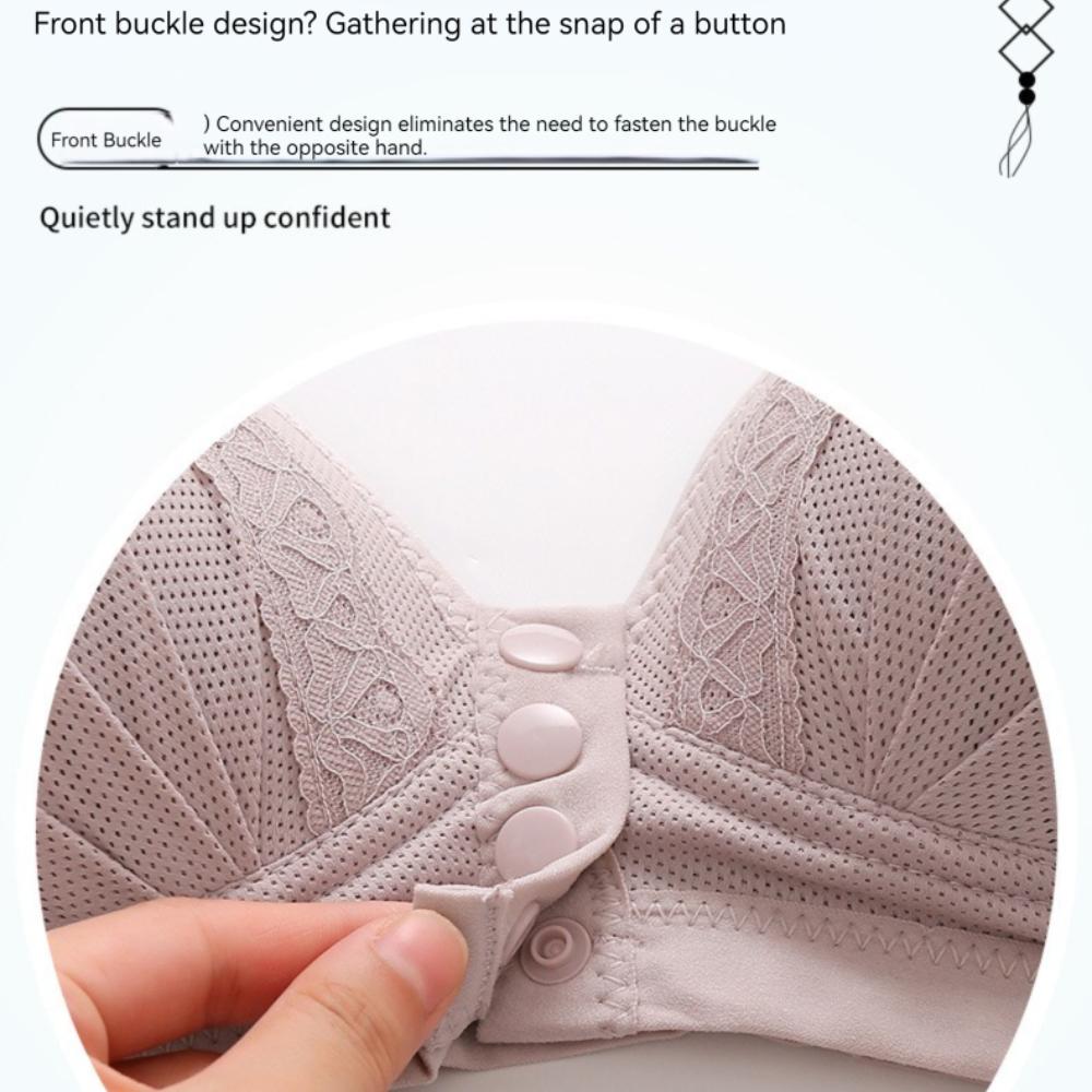 Large Size Without Steel Ring Breastfeeding Mom Push Up Beautiful Back Underwear Thin Section Breathable Adjustable Ladies Bra