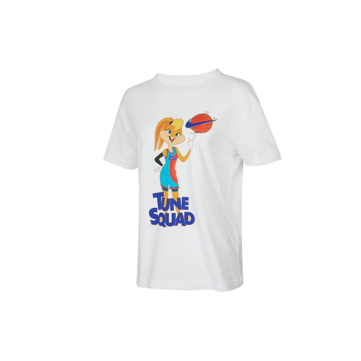 (WMNS) Nike Athleisure Casual Sports Printing Round Neck Short Sleeve White T-Shirt Women s DH3838-100 M