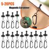 5-20PCS Strong Magnetic Hooks Keychain Outdoor Tent Canopy Carabiner Camping Light Hook Magnet Bearing Hanger D Type Lock Buckle