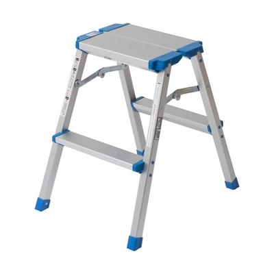 Konan Original Aluminum Step Stool, 2-Step, Wide Top, 57cm Tall, Foldable, Non-Slip, Lightweight, 100kg Load Capacity