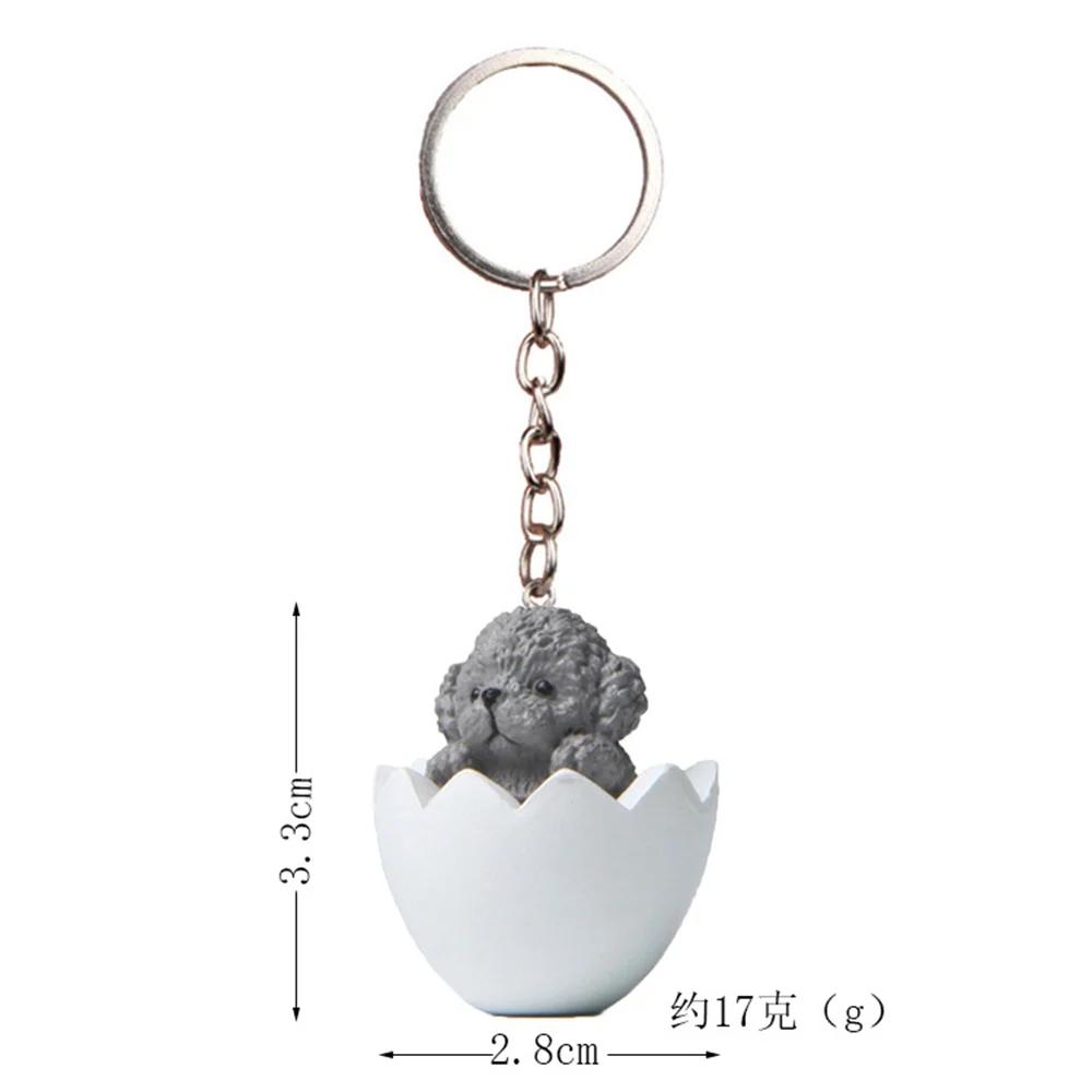 Fashion Alloy French Bulldog Pug Dog Keychain Cute Pet Dog Keyring Bag Handbag Charm Accessories For Women Animal Lovers Gifts