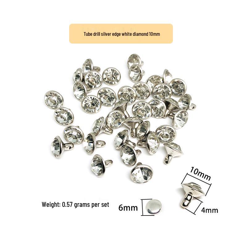 Spot Sale: Multi-Faceted Rivet with Rhinestones for Clothing, Bags, and Accessories - Pointed Bottom Glass Crystal Decor