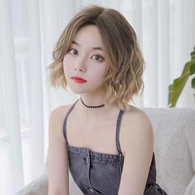 Short Curly Wigs for Women Synthetic Fiber Heat Resistant Wig Natural Hairstyles Mommy Wig Wavy for Daily Wear Mixed Blonde Wigs