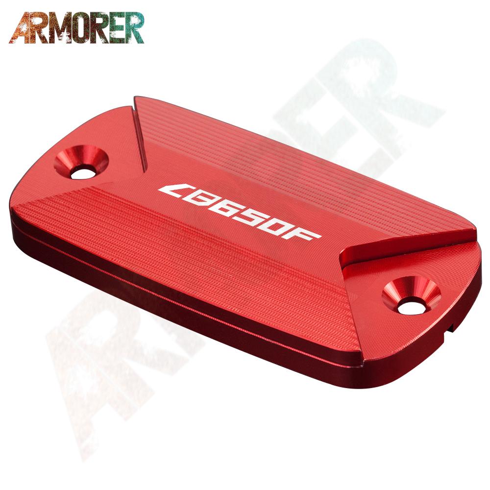 Motorcycle Aluminum CNC Aluminum Front Brake Fluid Tank Cap Fluid Reservoir Cover For HONDA CB650F CB 650F CB650 F 2016