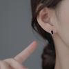 Korean Style Geometric Rectangle Earrings: Retro Hip Hop Hoop & Ear Clips for Women