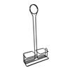 Minimalist Seasoning Holder Spice Organizer Jar with Stainless Steel Counter Rack for Kitchen Condiments Display