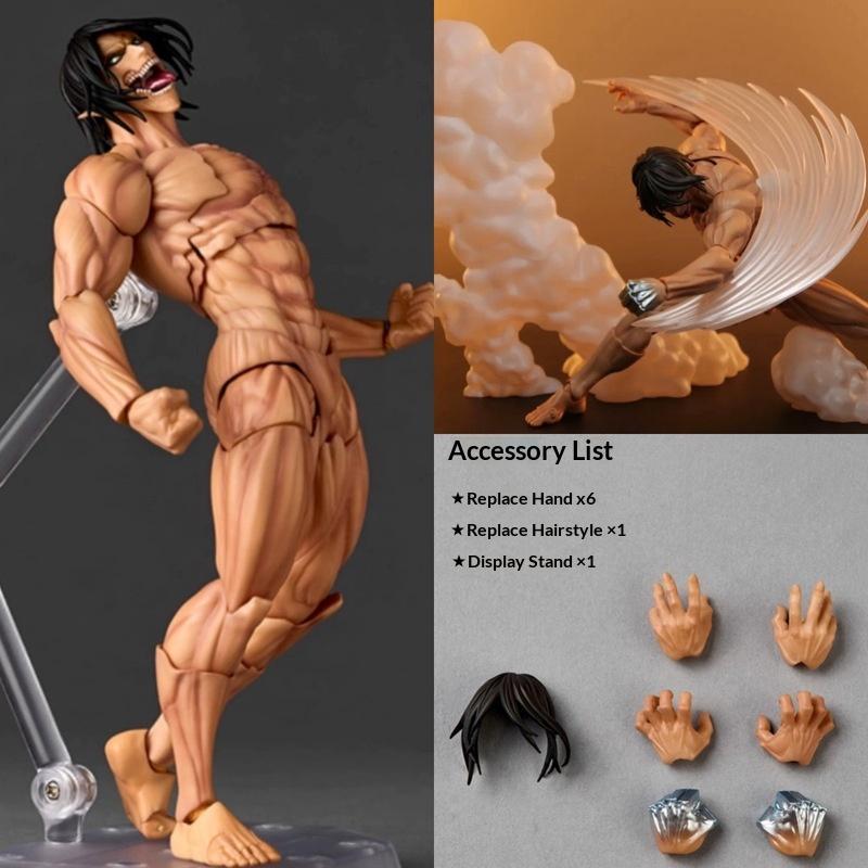 Durable Mountain Pass Attack On Titan Eren Action Figure Doll Model Present for High Quality Kids Friendly Beautiful Design