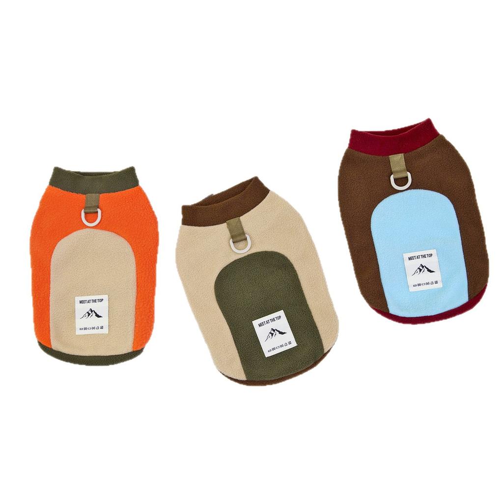 Dog clothes autumn and winter new pet clothes pet clothes autumn thickened contrasting color fleece two-legged fleece