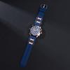 3-Piece Men'S Watch Classic Round Dial Fashion Silicone Quartz Men'S Watch Set