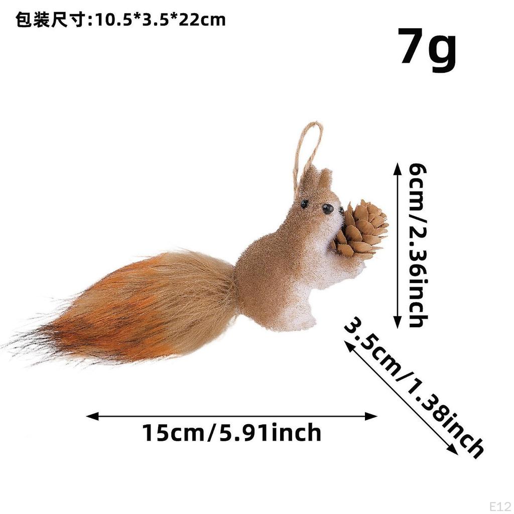Squirrel Statue Gifts Cute Hanging Animal Sculpture for Office Xmas Tabletop