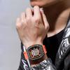Diamond-Encrusted Gypsy Star Fashion Personality Hollow Gold Ghost Head Wind High-End Luminous Calendar Men'S Watch