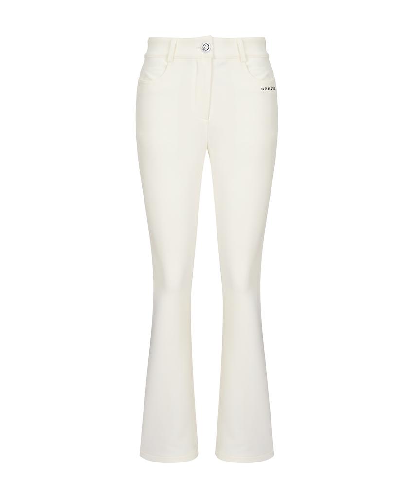KANDINI Cream Signature Semi-Bootcut Pants