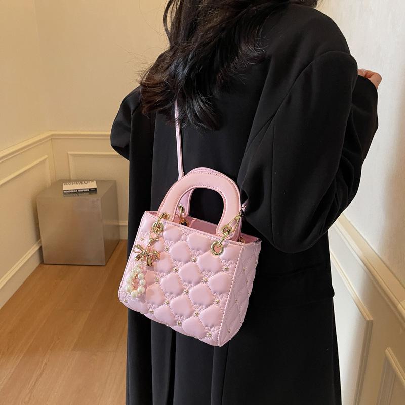 

Зимняя маленькая сумка через плечо с алмазной вышивкой для женщин – Элегантная сумка Fashion Square 18*11*16 розовый