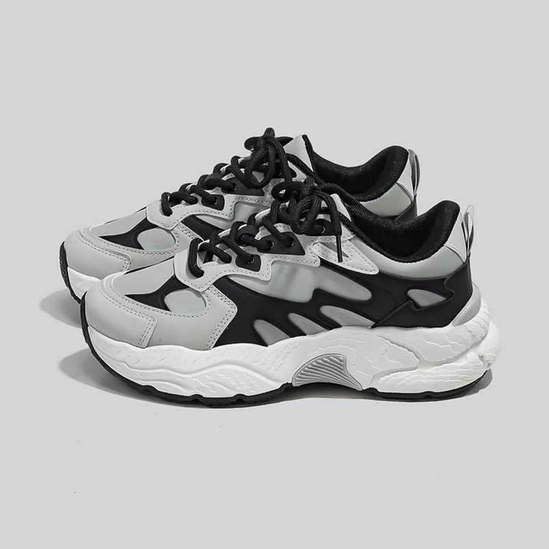 New women's shoes sports shoes women's autumn versatile casual shoes black shoes platform running shoes women
