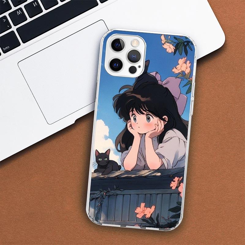 

Чехол для телефона с милым аниме Ins Girls Animal Cat для Apple iPhone 11 12 13 15 14 Pro 7 XR X XS Max 8 Plus + Mini SE с индивидуальным принтом S iPhone 13