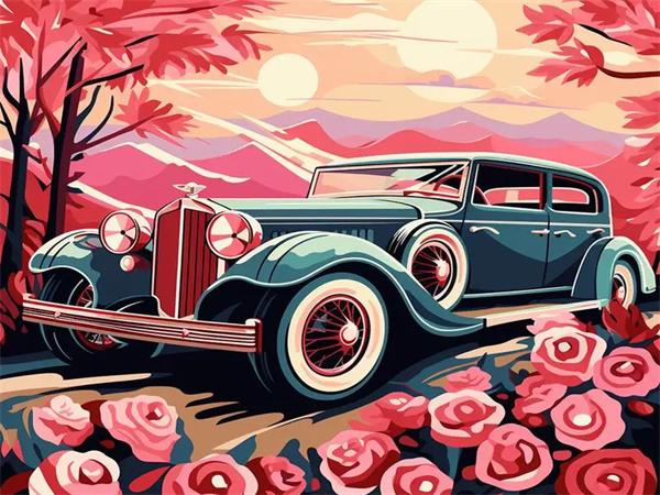 5D Diamond Painting New Arrivals Car Rose Home Decor Embroidery Mosaic Flower Landscape Wall Art