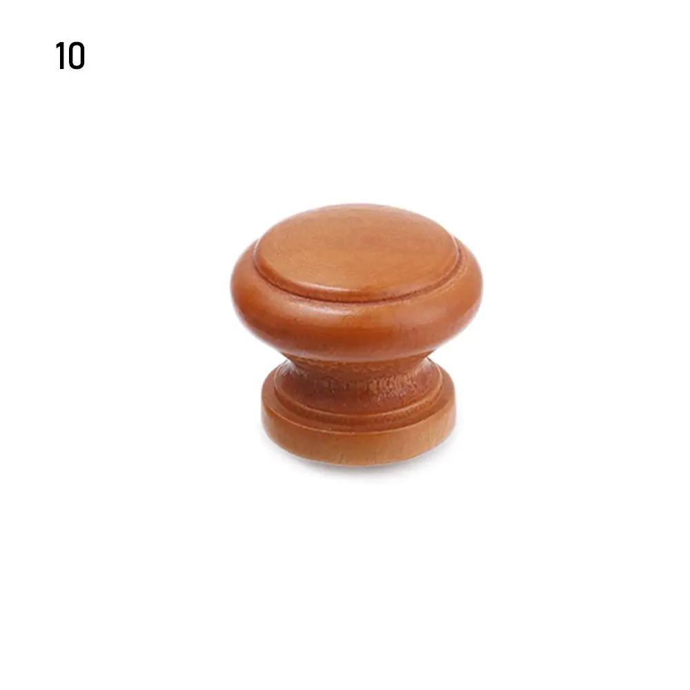 Wooden Retro Cabinet Dresser Drawer Knobs Single Hole Cupboard Handle with Screw Wardrobe Pulls Handle Furniture Hardware