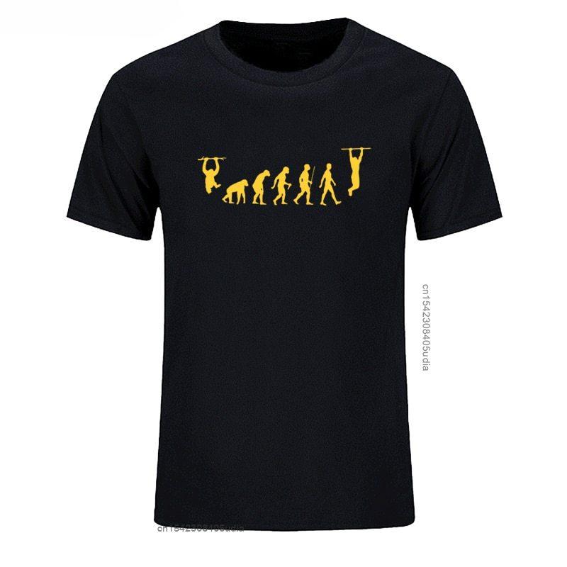 Evolution des Calisthenics Herren T-Shirt Mode Rundhals Hip-Hop Sommer Harajuku Baumwolle T-Shirt Druck T-Shirt Camisa Streetwear