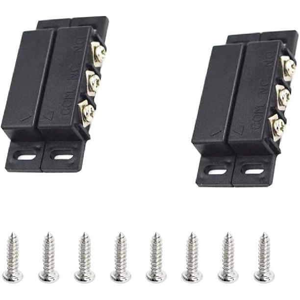 Magnetic Reed Switch MC-31B NC/NO Surface Mount Wired Door Window Alarm, Magneti Door Switch, Contact Sensor, for Home Security and Burglar Alarm