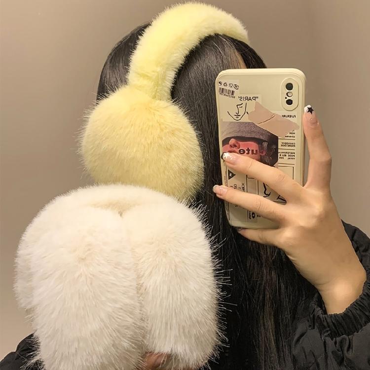 Soft Plush Ear Warmer Winter Warm Earmuffs for Womens Men Fashion Solid Earflap