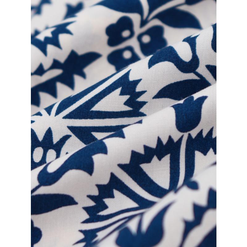 Women's Dress Spring and Summer Casual Printed Off-the-shoulder Dress