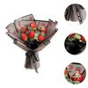 Crochet Strawberry Bouquet Handmade Knitted Floral Arrangement Versatile Artificial Flowers