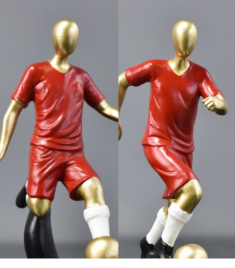 Elegant Mini Football Player Figurine for Home Decor