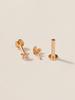 Minimalpiercing 14K Internal Mini Me Cubic Star Heart Labret Piercing
