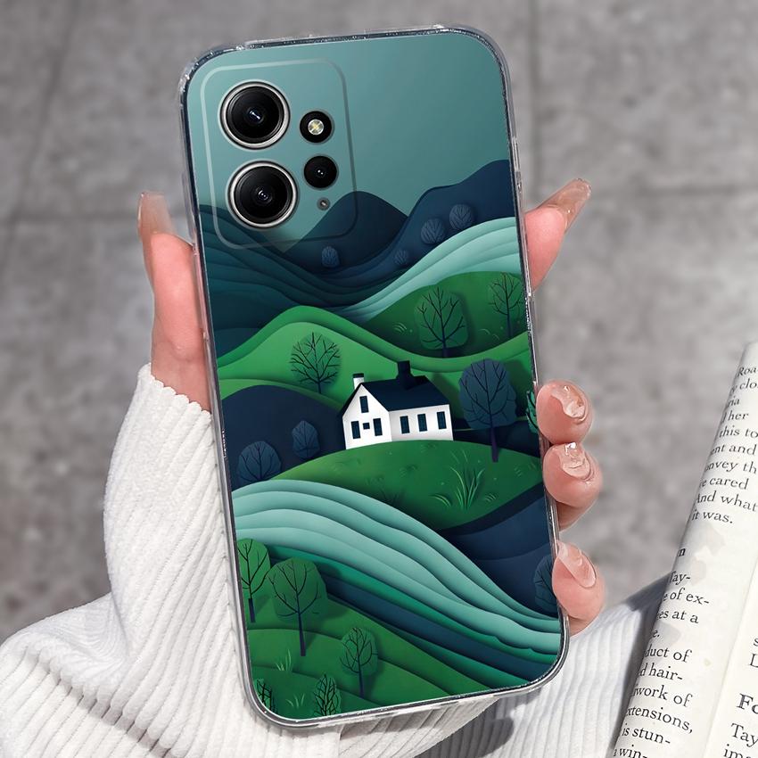 Luxury Transparent TPU Shockproof Phone Case For Redmi Note 12 11 11T Pro Plus 12S 11S 11SE 12Turbo Beautiful Girl Pattern Soft Casing For Redmi Cover