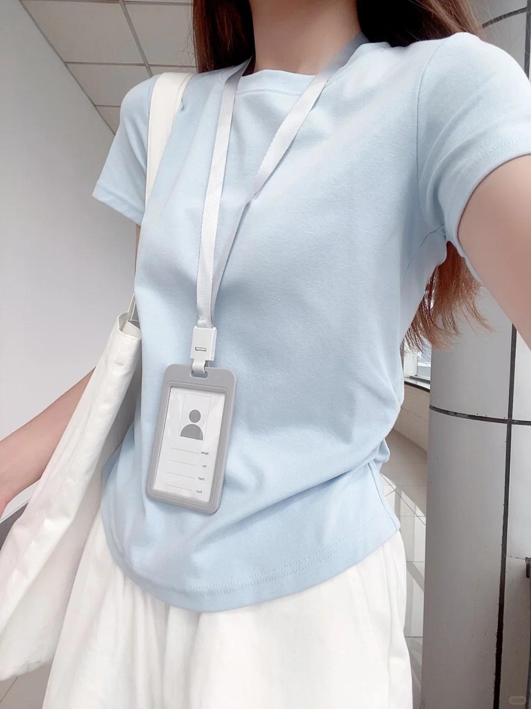 Milk blue front shoulder short-sleeved women s waist pleated undershirt, summer thin sweet top irregular T-shirt S светло-синий