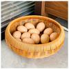 Round Woven Storage Basket Kitchen Vegetables Fruits Organizing Drying Tray PP Material Brown